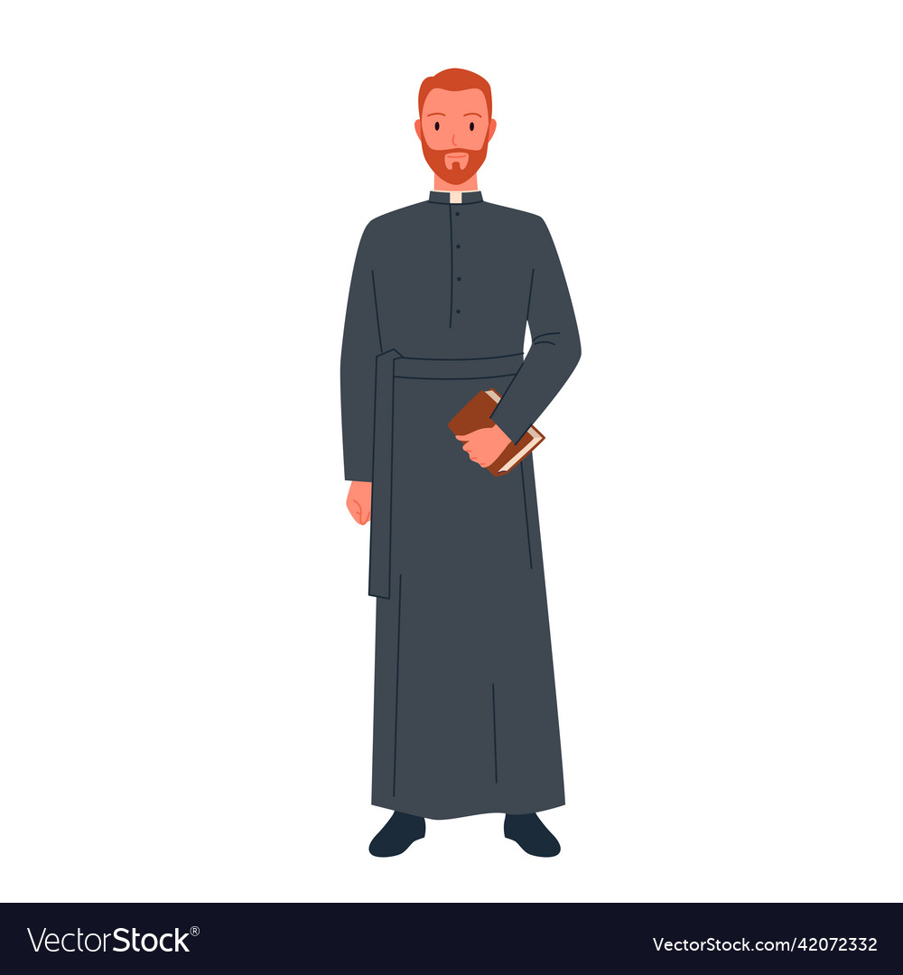 Protestant Priest Religious Leader Character Vector Image 3879