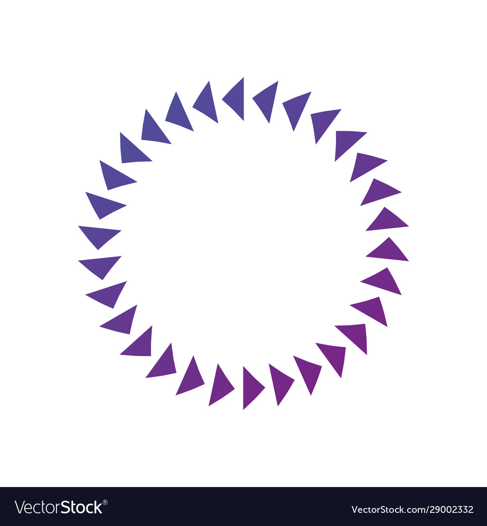 Triangle circle frame round design isolated Vector Image