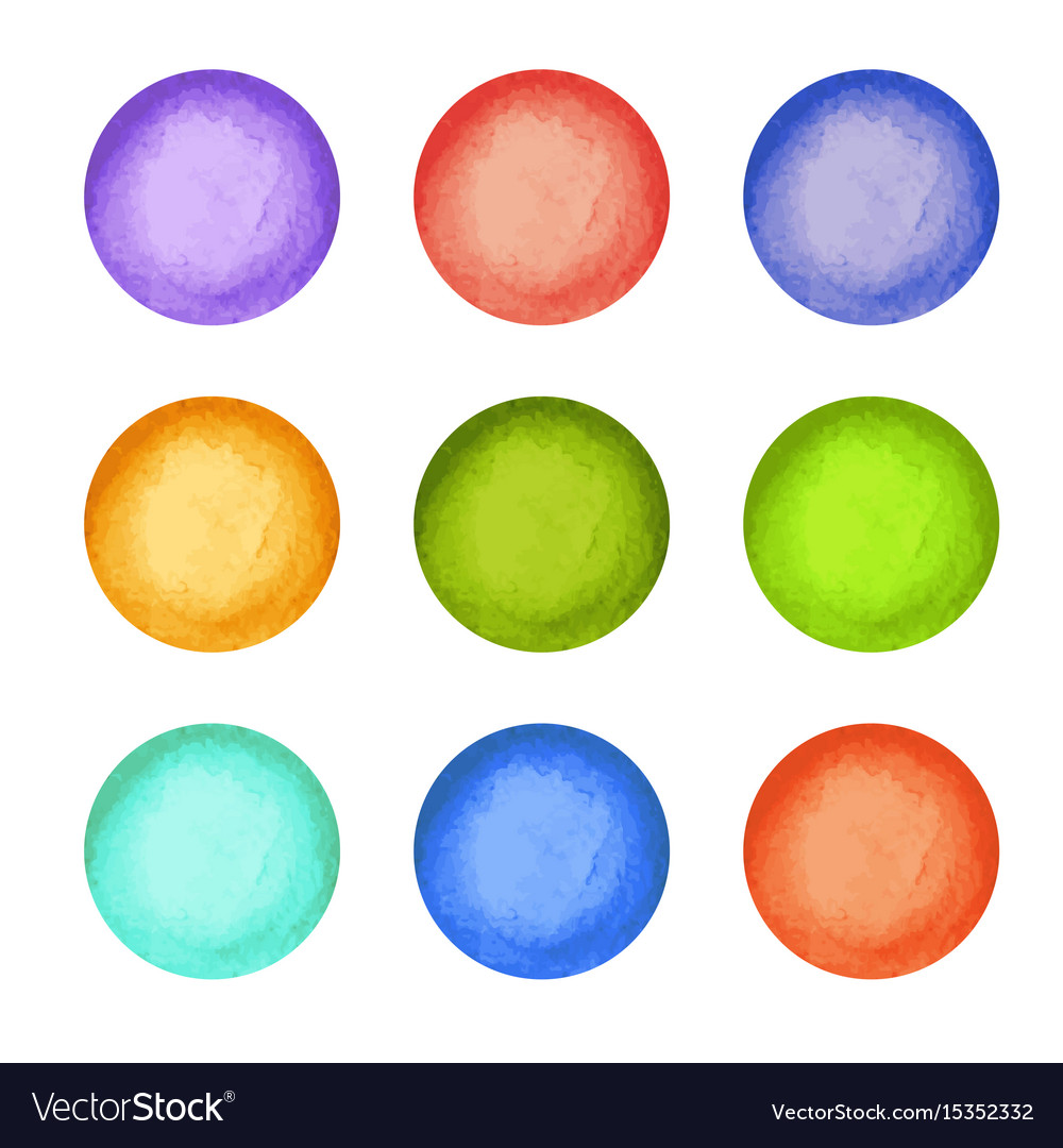 Download Watercolor paint circles Royalty Free Vector Image