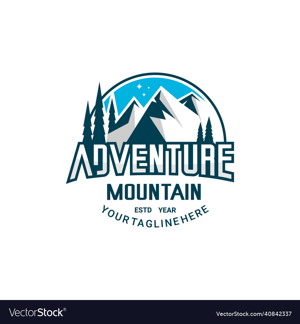 Adventure Blue Logo Royalty Free Vector Image - Vectorstock