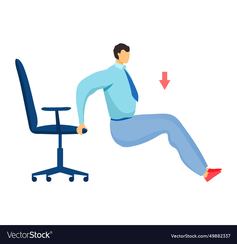 Cartoon man falling from office chair accident Vector Image