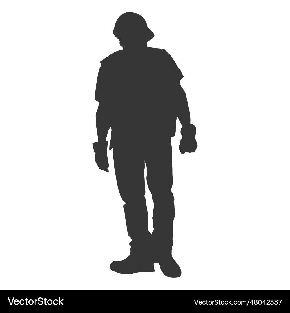 Construction worker standing Royalty Free Vector Image