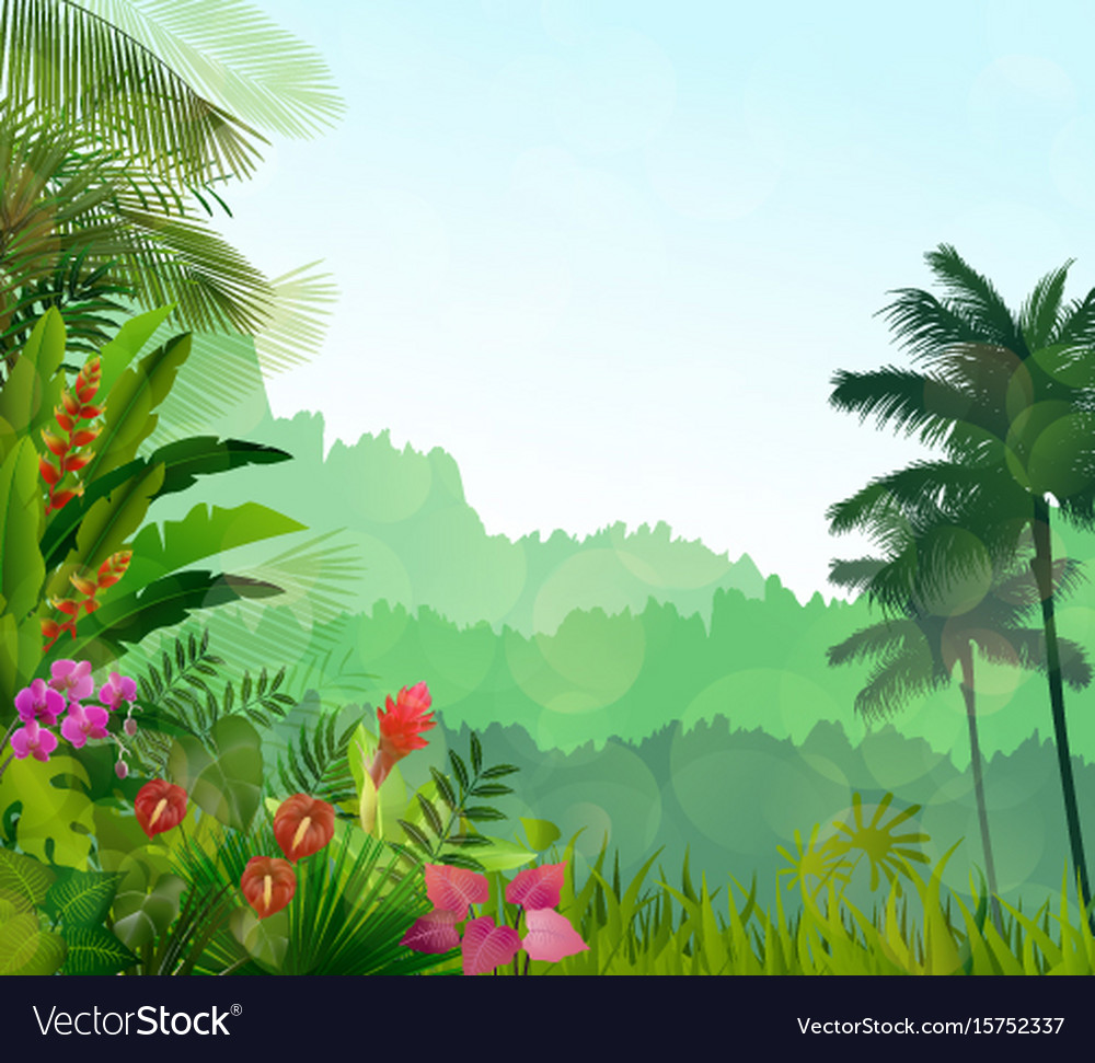 Exotic tropical background beautiful Royalty Free Vector