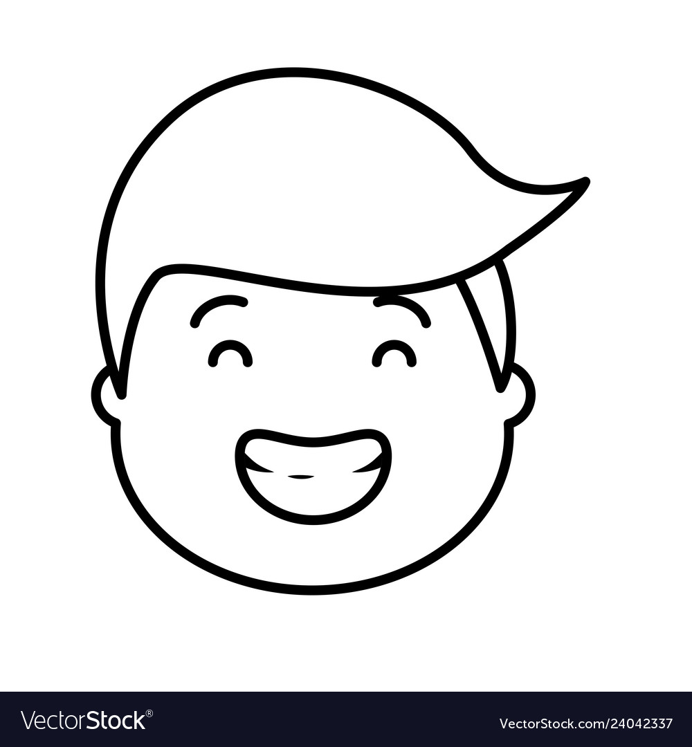 Smiling mans face Royalty Free Vector Image - VectorStock