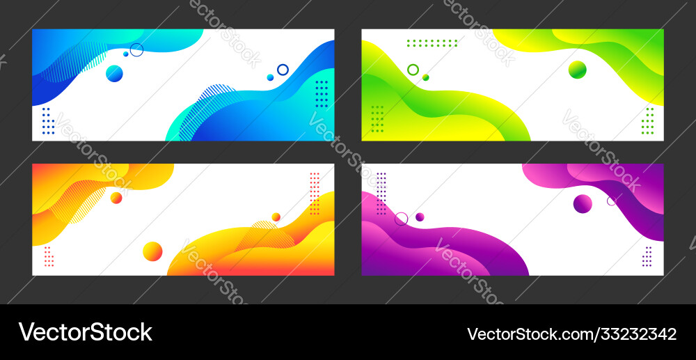Abstract liquid backgrounds set Royalty Free Vector Image