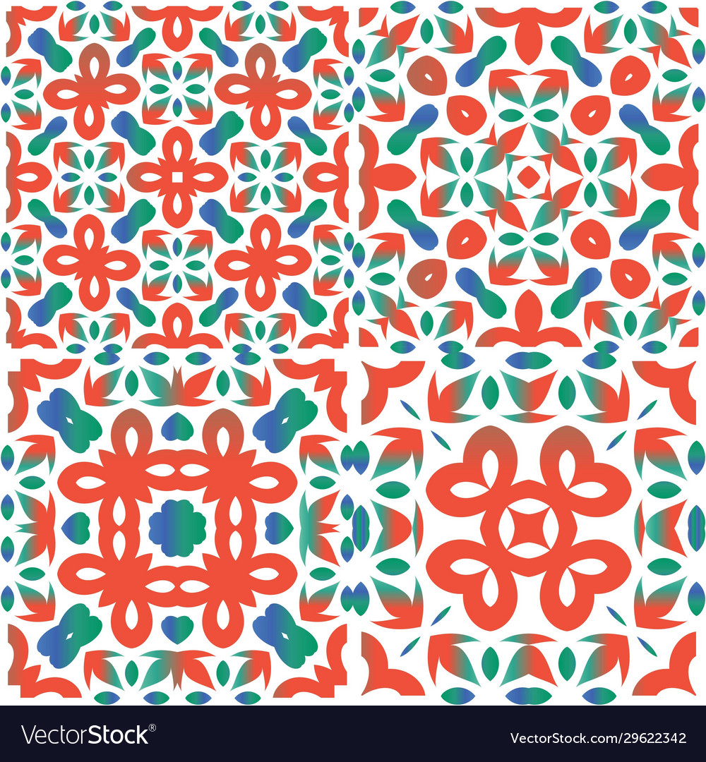 Decorative color in traditional ceramic tiles Vector Image