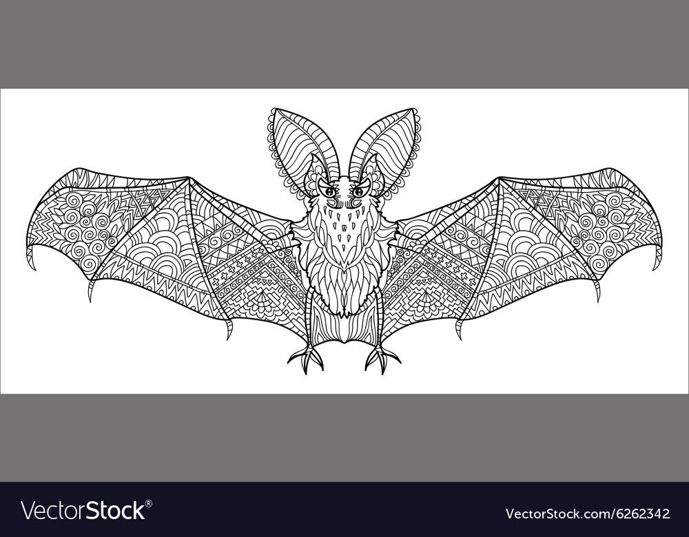 Entangle stylized bat Royalty Free Vector Image