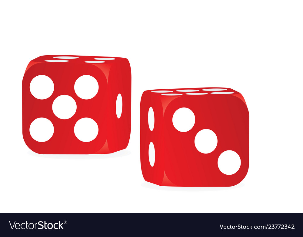 Red dices Royalty Free Vector Image - VectorStock