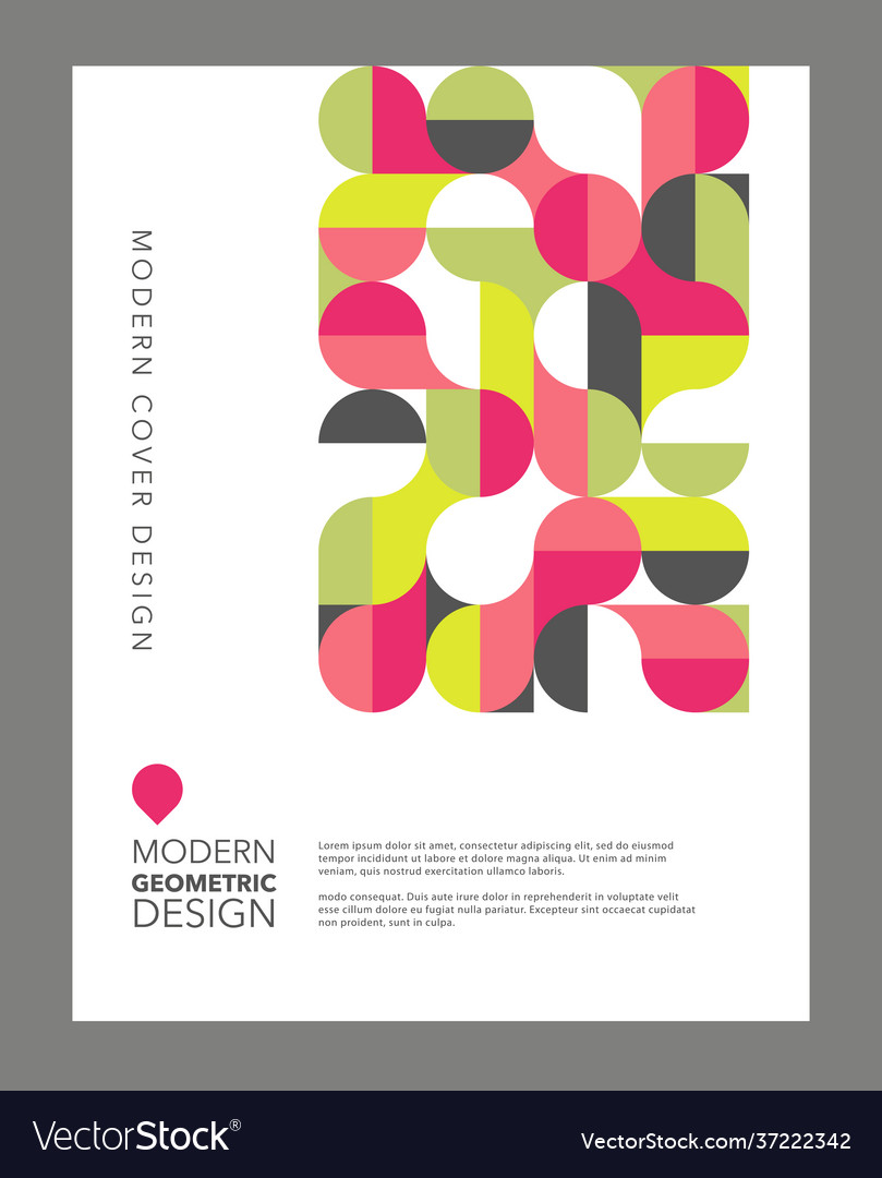 Retro bauhaus design template vector image Retro bauhaus design template