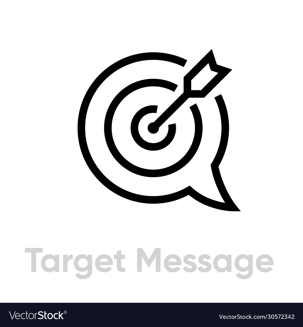 Target message personal targeting icon editable