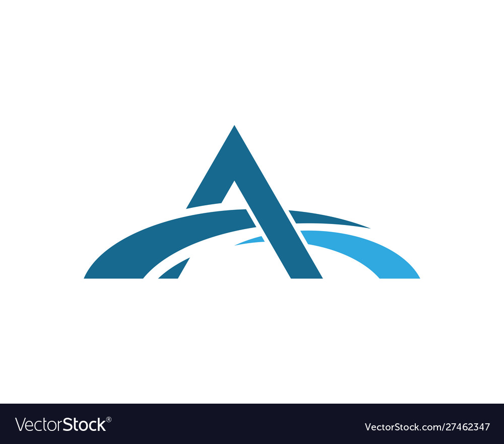 A letter bridge icon logo template Royalty Free Vector Image