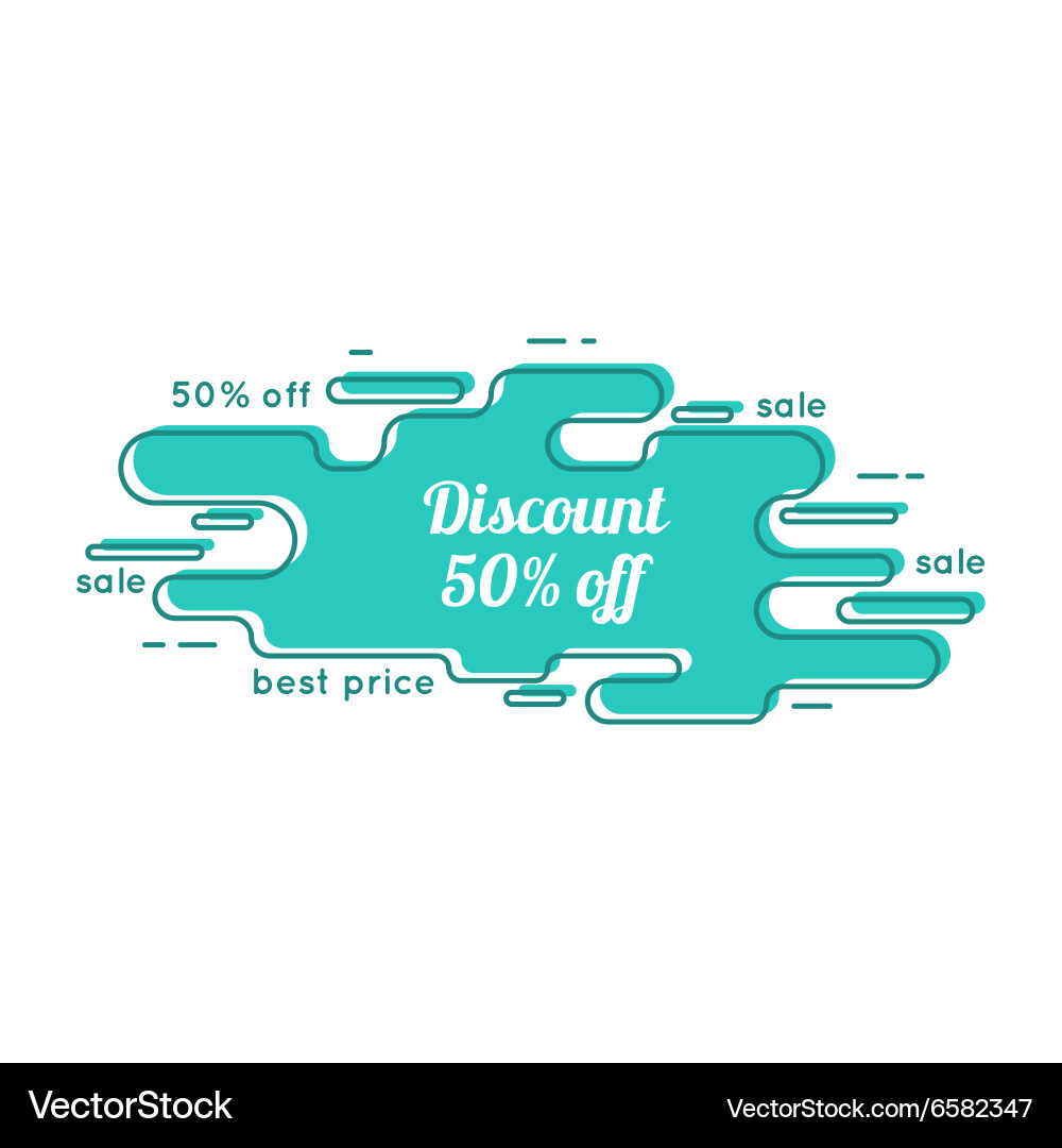 Abstract tag with discount Royalty Free Vector Image