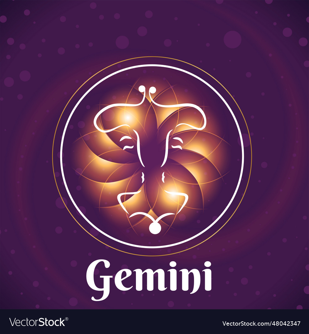 Gemini sign 3 Royalty Free Vector Image - VectorStock