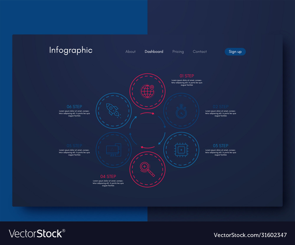 Graphic infographics template for creating mobile Vector Image