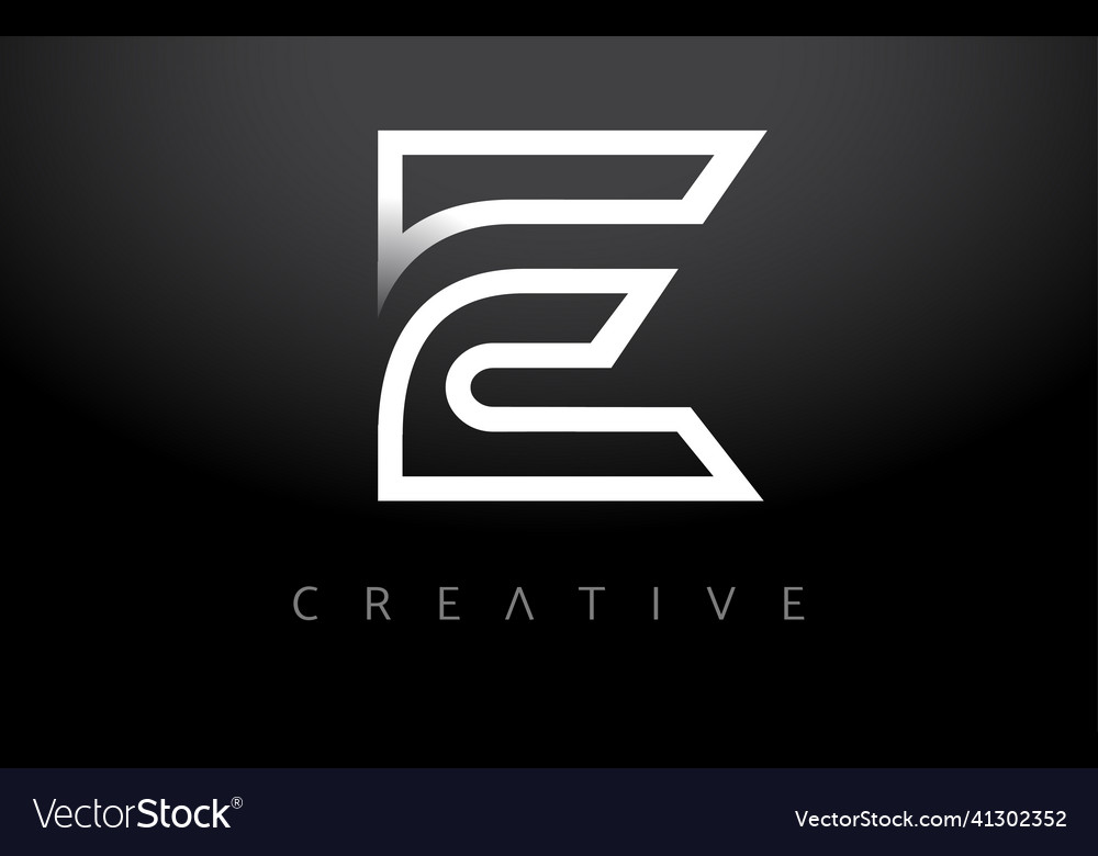 E logo letter icon monogram design Royalty Free Vector Image