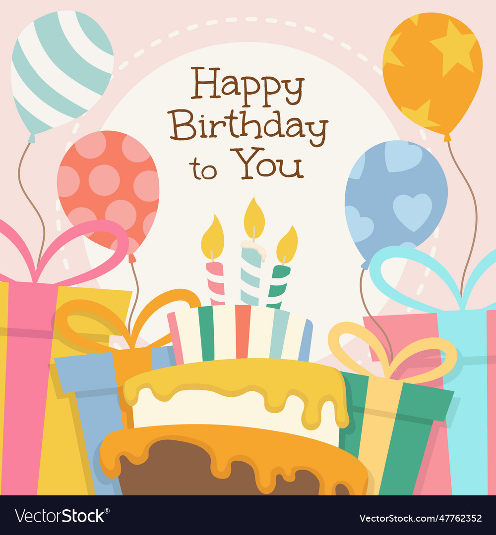 For celebration and happy birthday anniversary Vector Image