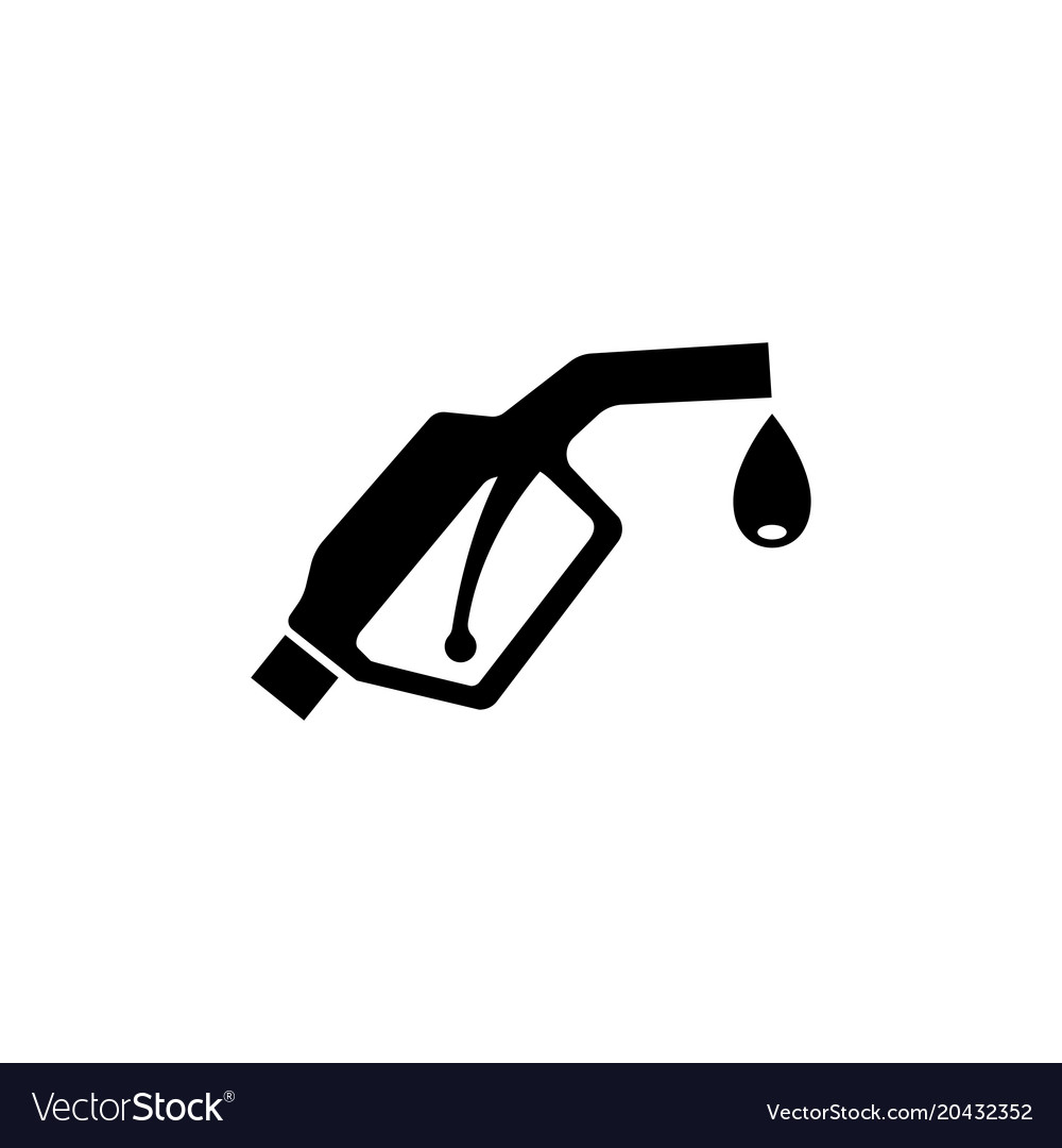 Gasoline pump nozzle fuel pump flat icon Vector Image