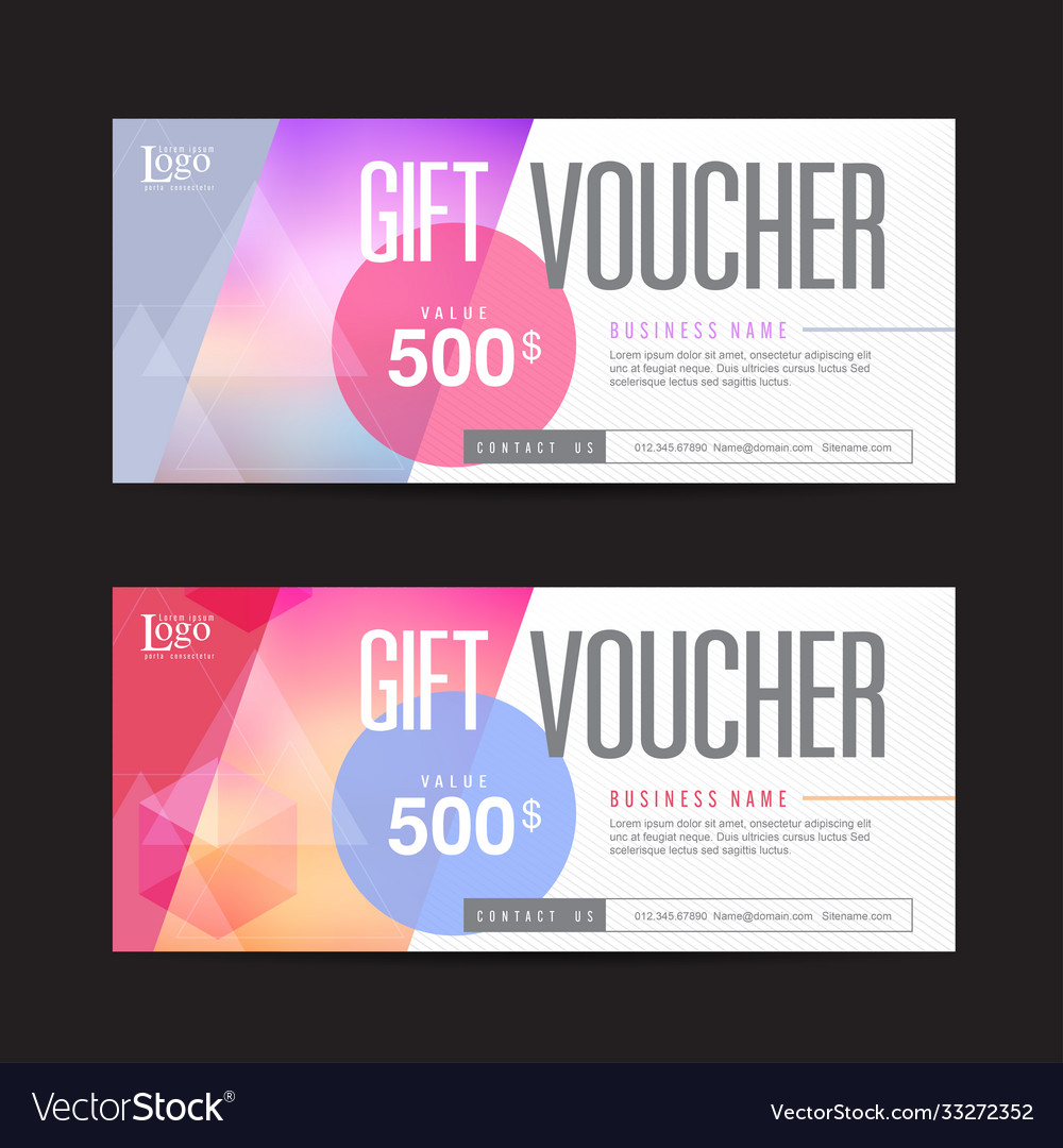 Gift voucher 110 Royalty Free Vector Image - VectorStock