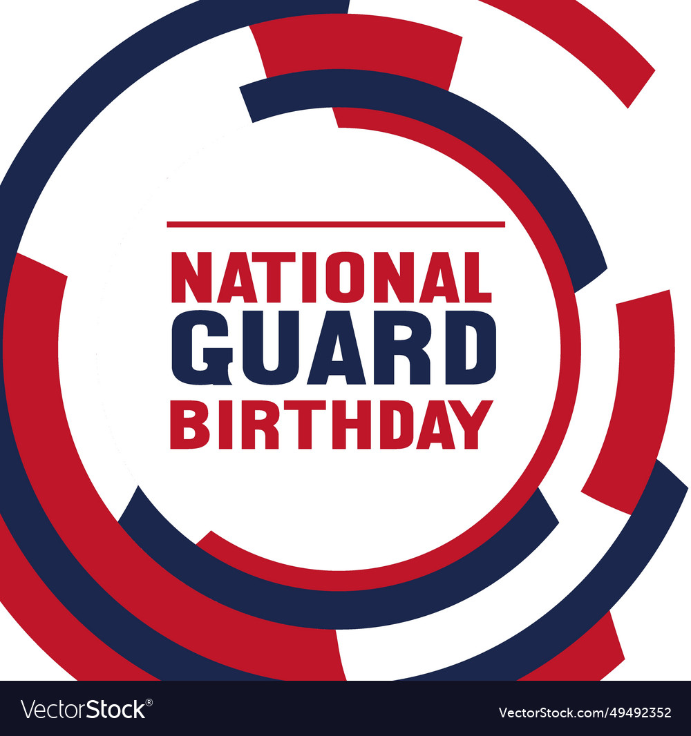 Happy United States National Guard Birthday Vector Image