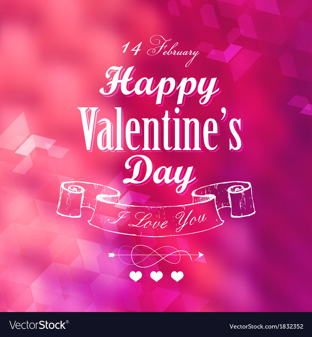 Happy valentines typography background Royalty Free Vector