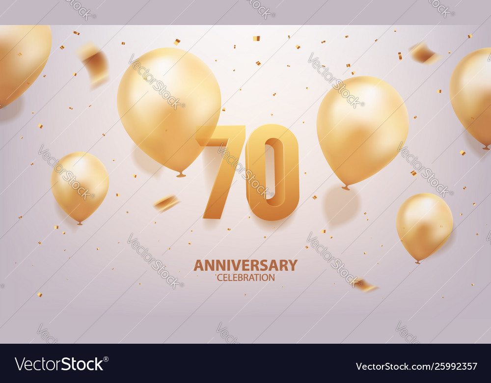 70th anniversary celebration Royalty Free Vector Image