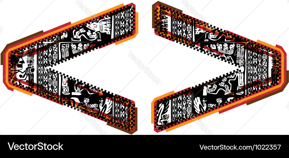 Incas font Royalty Free Vector Image - VectorStock