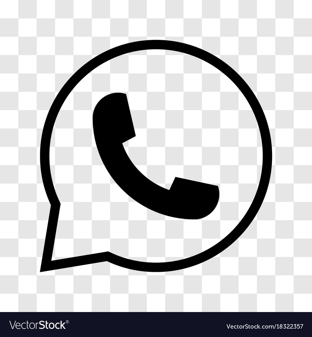 Phone in speech bubble icon - iconic design