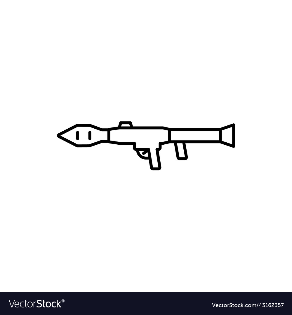 Rocket launcher line icon Royalty Free Vector Image