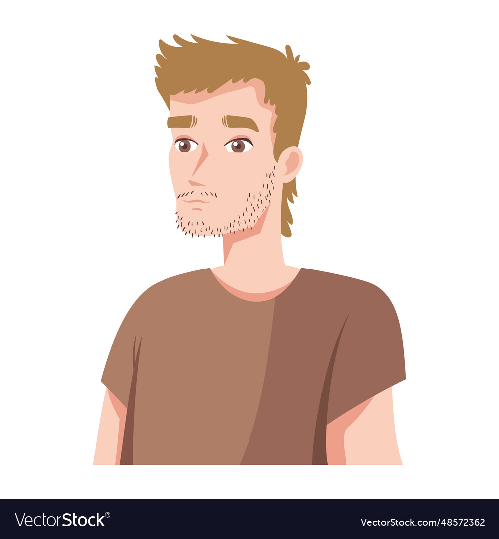 Blond man portrait Royalty Free Vector Image - VectorStock