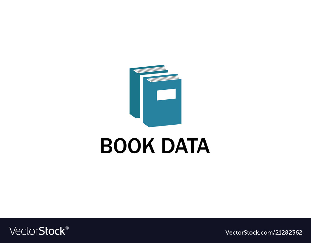 Book data logo Royalty Free Vector Image - VectorStock