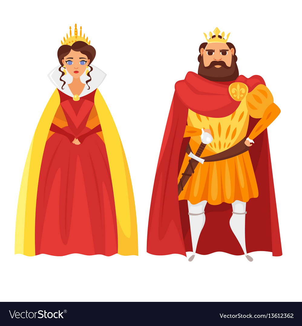 King and queen Royalty Free Vector Image - VectorStock