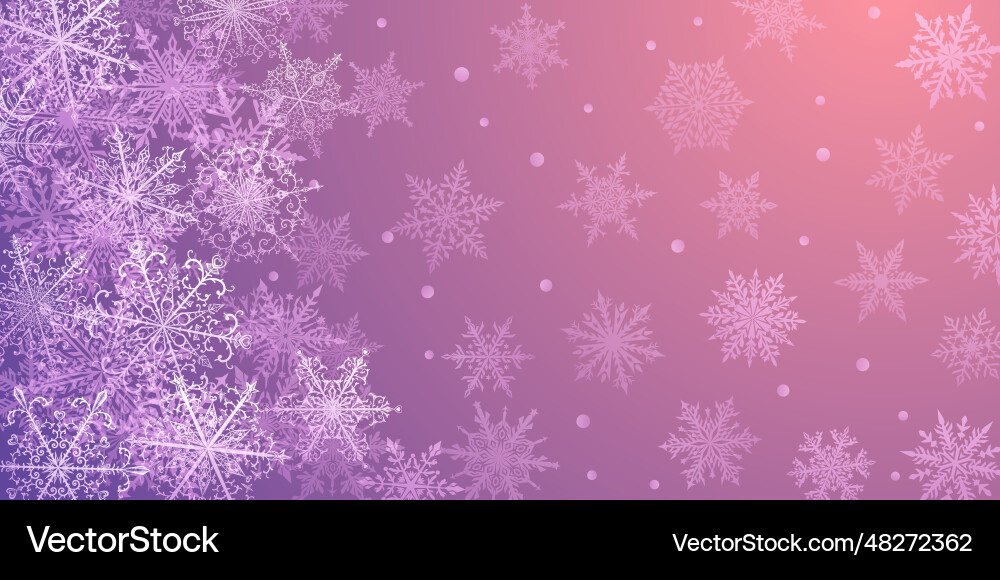 Christmas background of complex snowflakes Vector Image