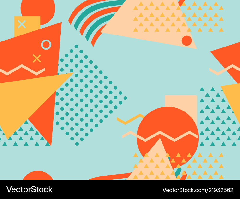 Memphis seamless pattern retro background Vector Image