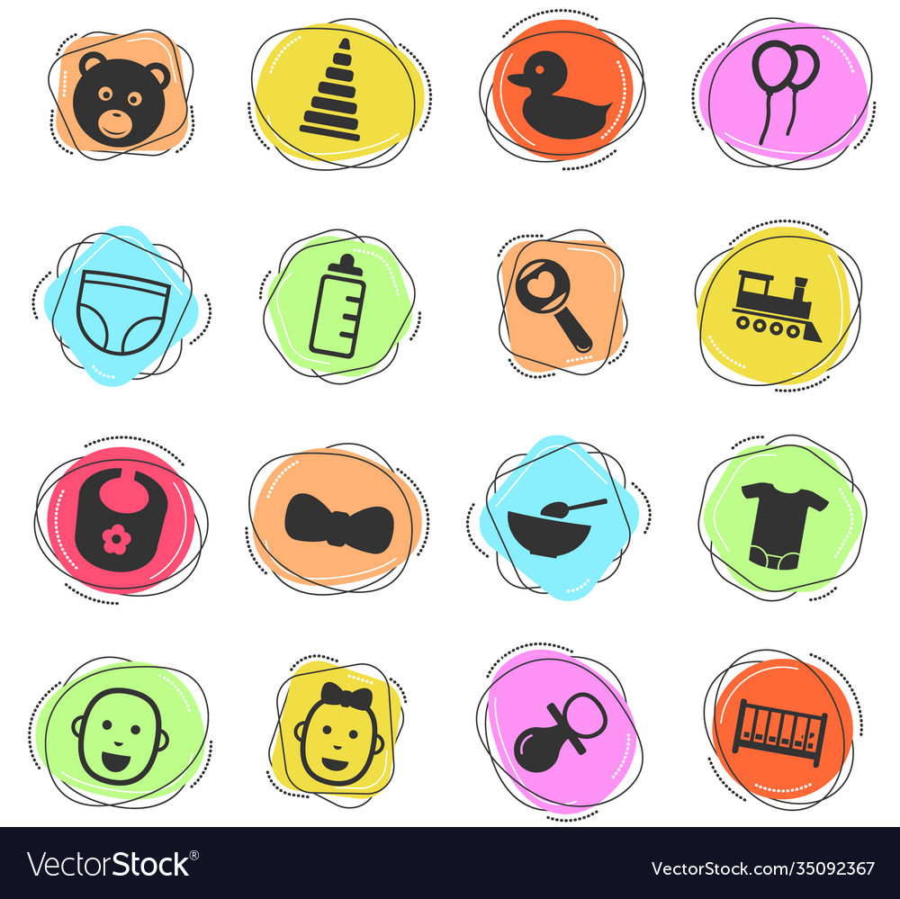 Baby icon set Royalty Free Vector Image - VectorStock