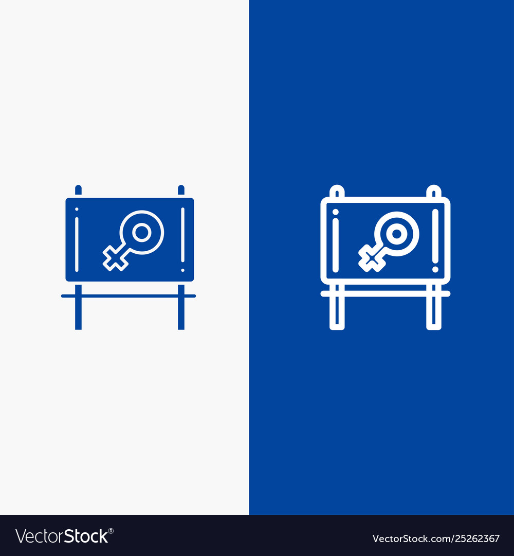 Board ad message line and glyph solid icon blue