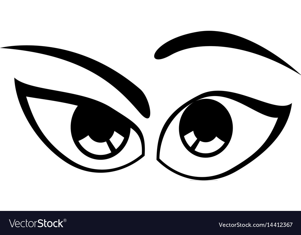 Cartoon eyes expression Royalty Free Vector Image