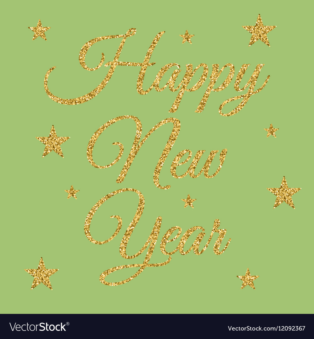 Gold happy new year Royalty Free Vector Image - VectorStock