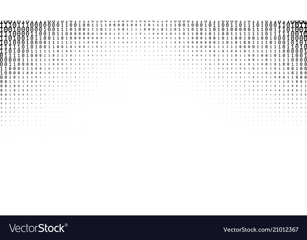 Gradient binary code digits background