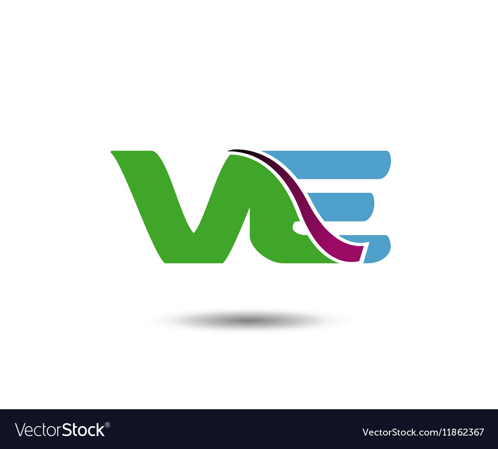 VE logo Royalty Free Vector Image - VectorStock