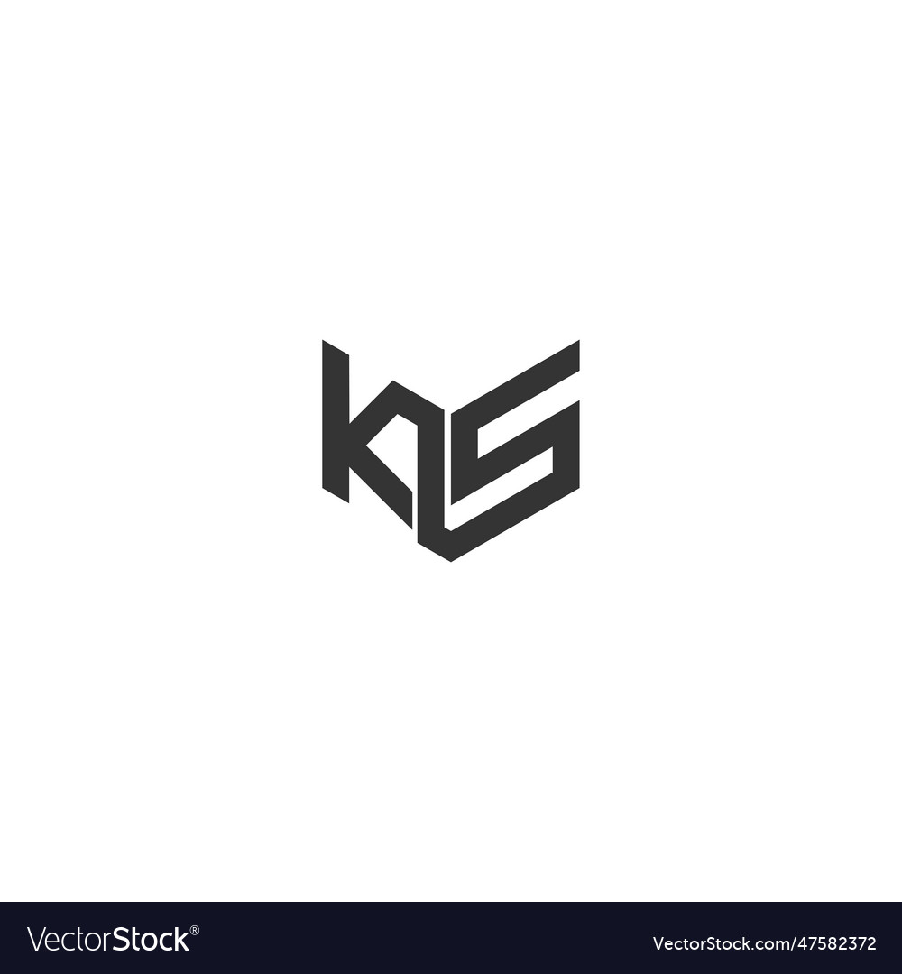 Alphabet letters monogram logo ks sk k Royalty Free Vector