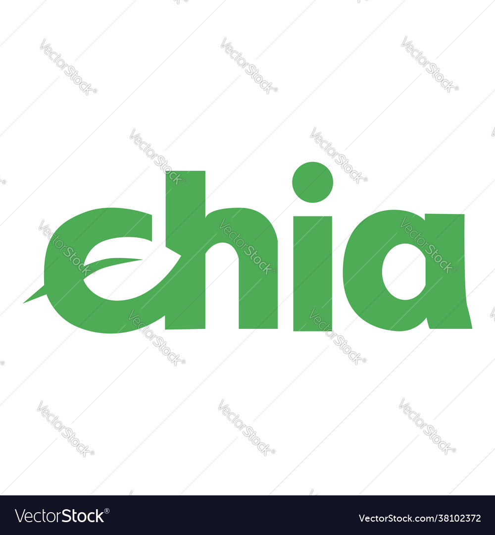Chia Network Xch Token Symbol Cryptocurrency Logo Vector Image