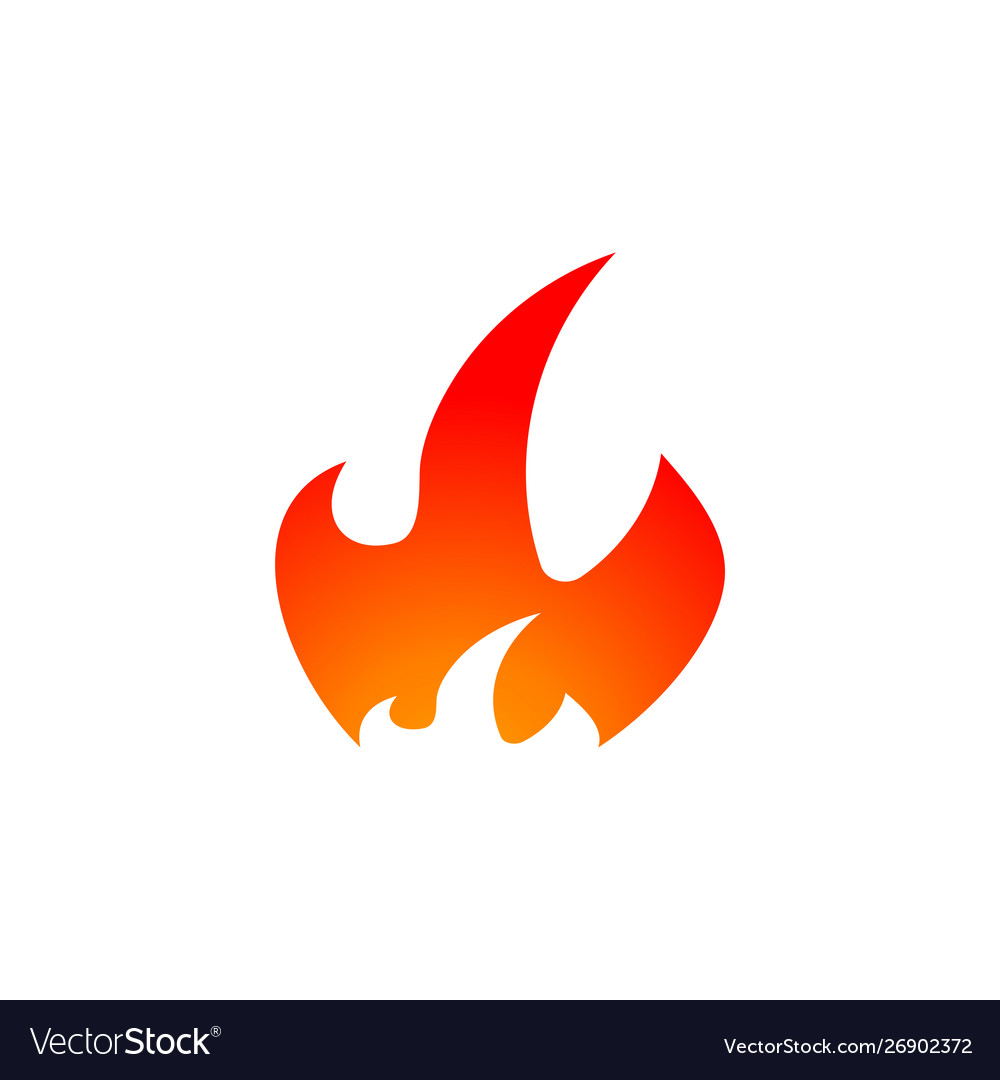 Fire graphic design template isolated Royalty Free Vector