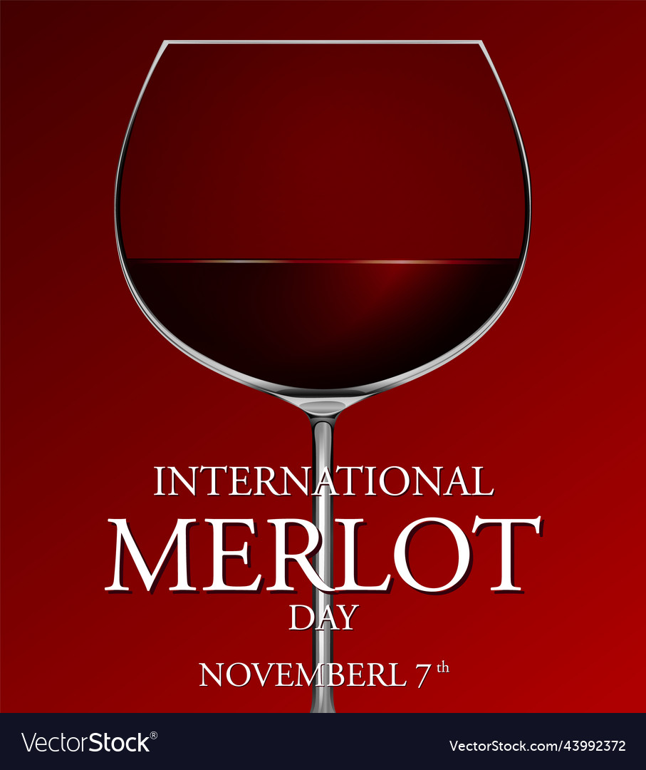 Intentional merlot day poster design Royalty Free Vector