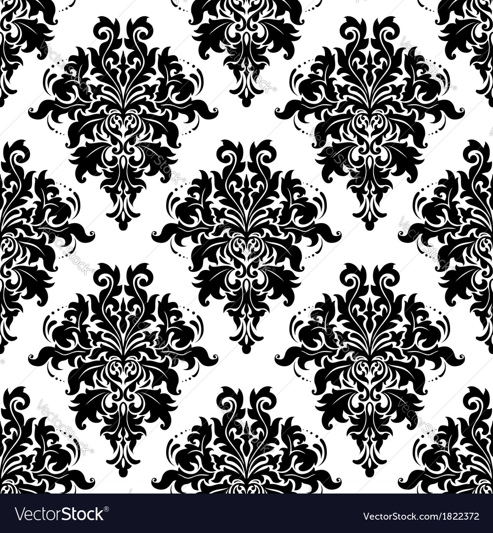 Intricate foliate arabesque seamless pattern Vector Image