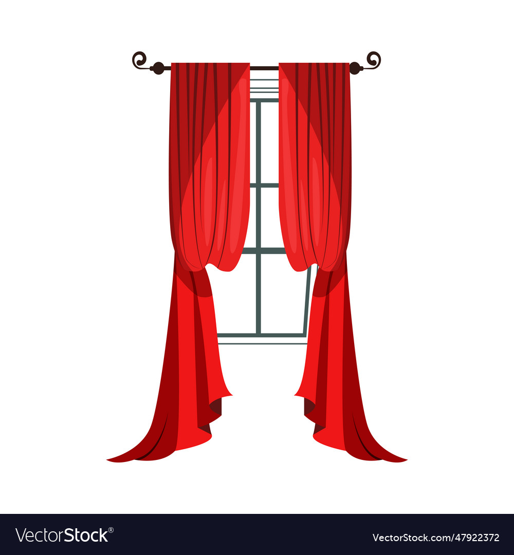 Red curtains Royalty Free Vector Image - VectorStock