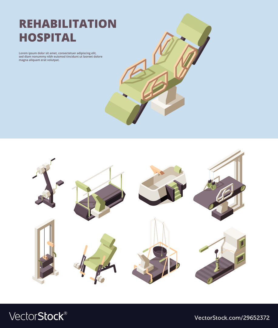 Rehabilitation hospital healthcare center doctor Vector Image