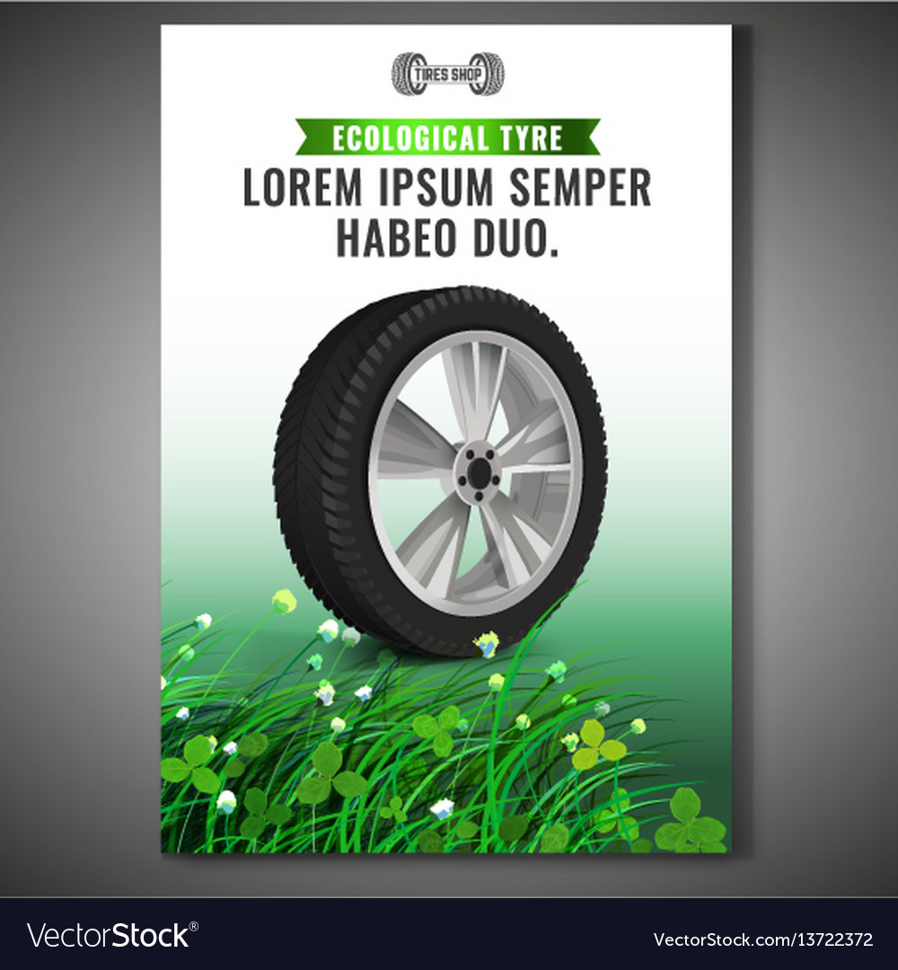 Tyre Poster Image Royalty Free Vector Image Vectorstock