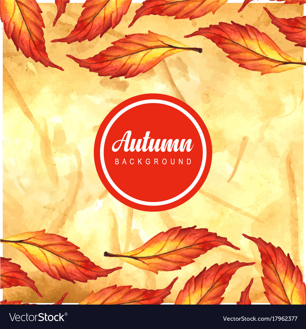 autumn backgrounds with watercolor