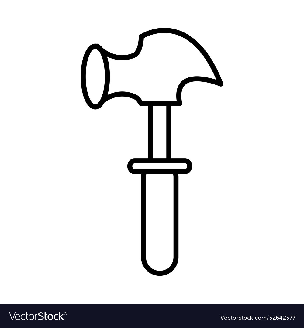 Carpentry hammer tool repair maintenance Vector Image