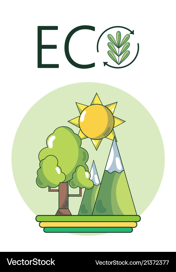 Eco environment concept Royalty Free Vector Image